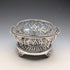 1907年 英国アンティーク 花鳥装飾 純銀製ボウルディッシュ 378g William Comyns